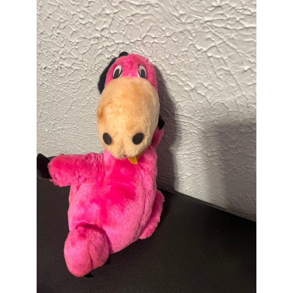 Vintage Hanna-Barbera The Flintstones Dino Plush Graduation Cap Pink Dinosaur